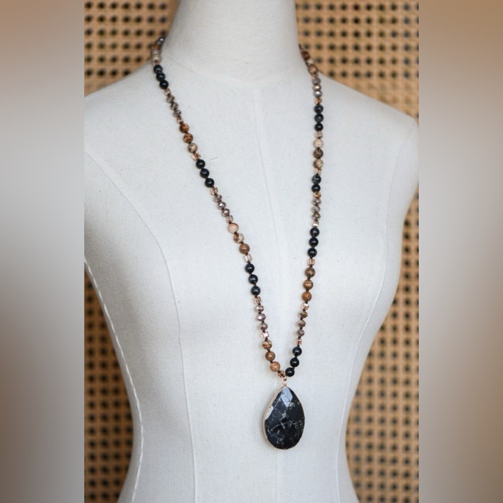 Midnight Earthstone Statement Necklace - image 3